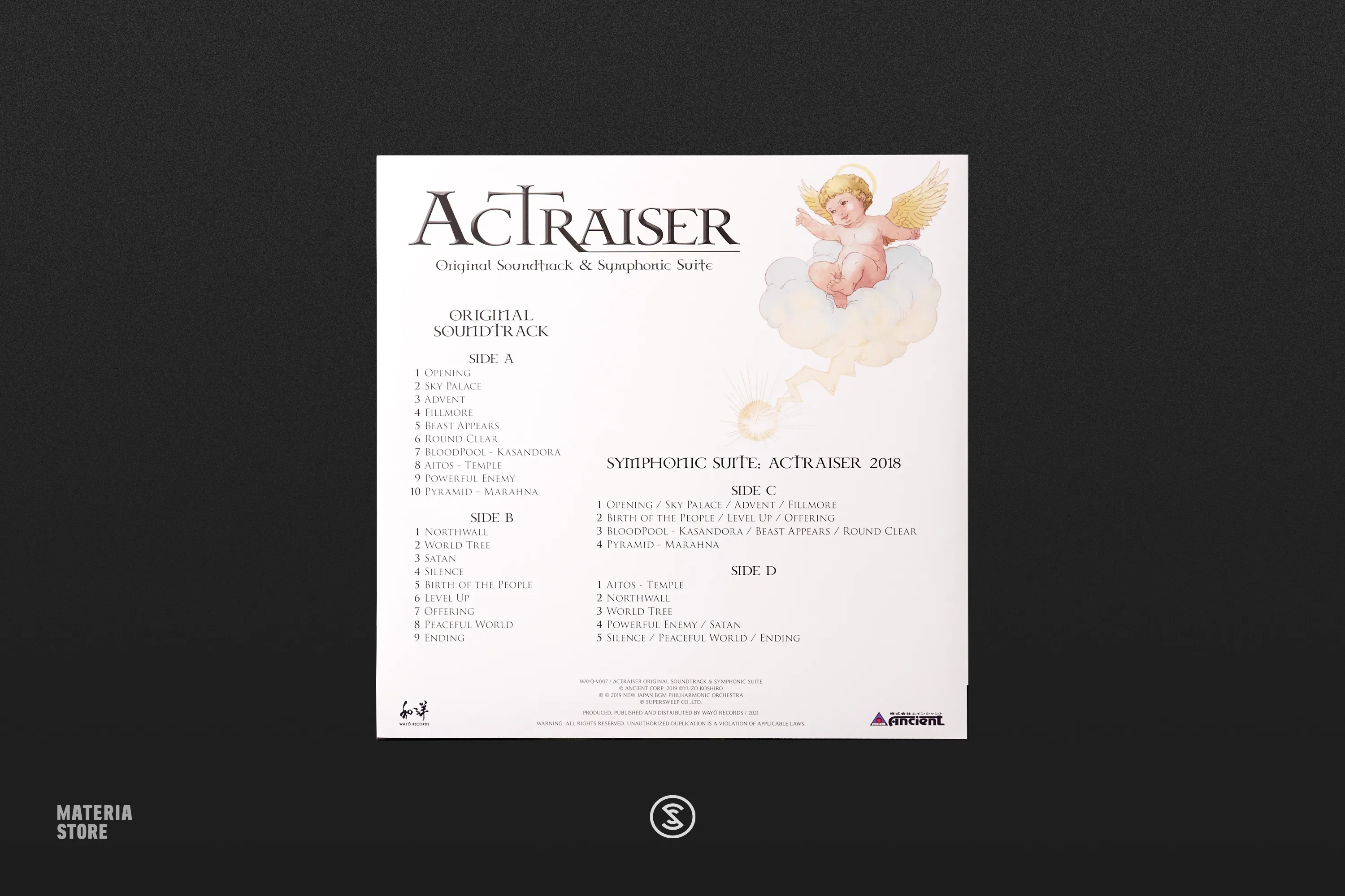 ActRaiser (Original Soundtrack & Symphonic Suite) - New Japan BGM Philharmonic Orchestra (2xLP Vinyl Record)