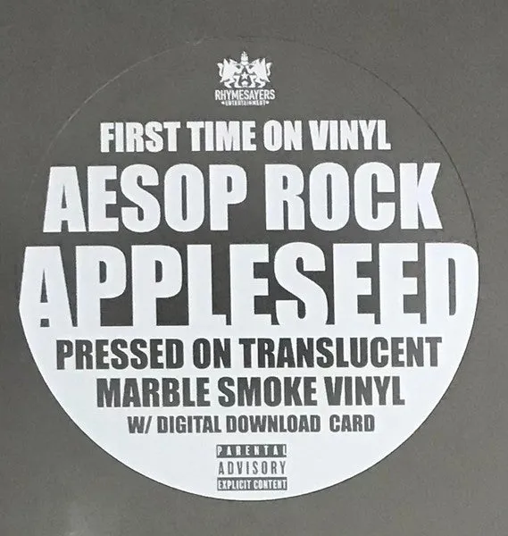 Aesop Rock - Appleseed (TRANSPARENT MARBLE SMOKE VINYL) LP Mint (M) Mint (M)