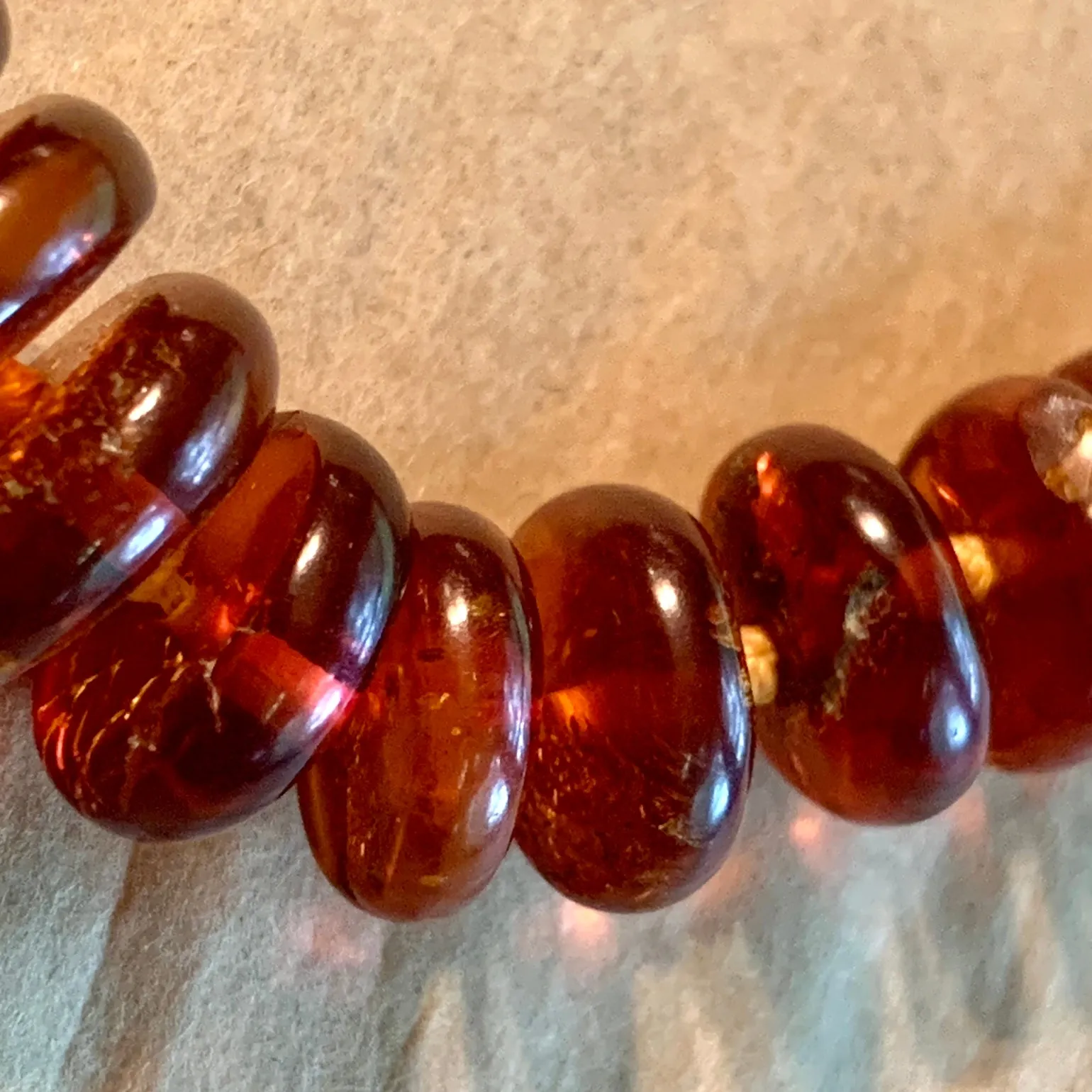 Baltic Amber Discs Strand