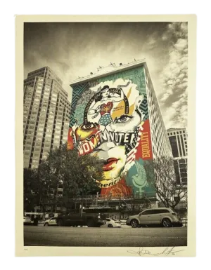 Beauty of Liberty Equality Austin Mural Print Shepard Fairey x Sandra Chevrier x Jon Furlong