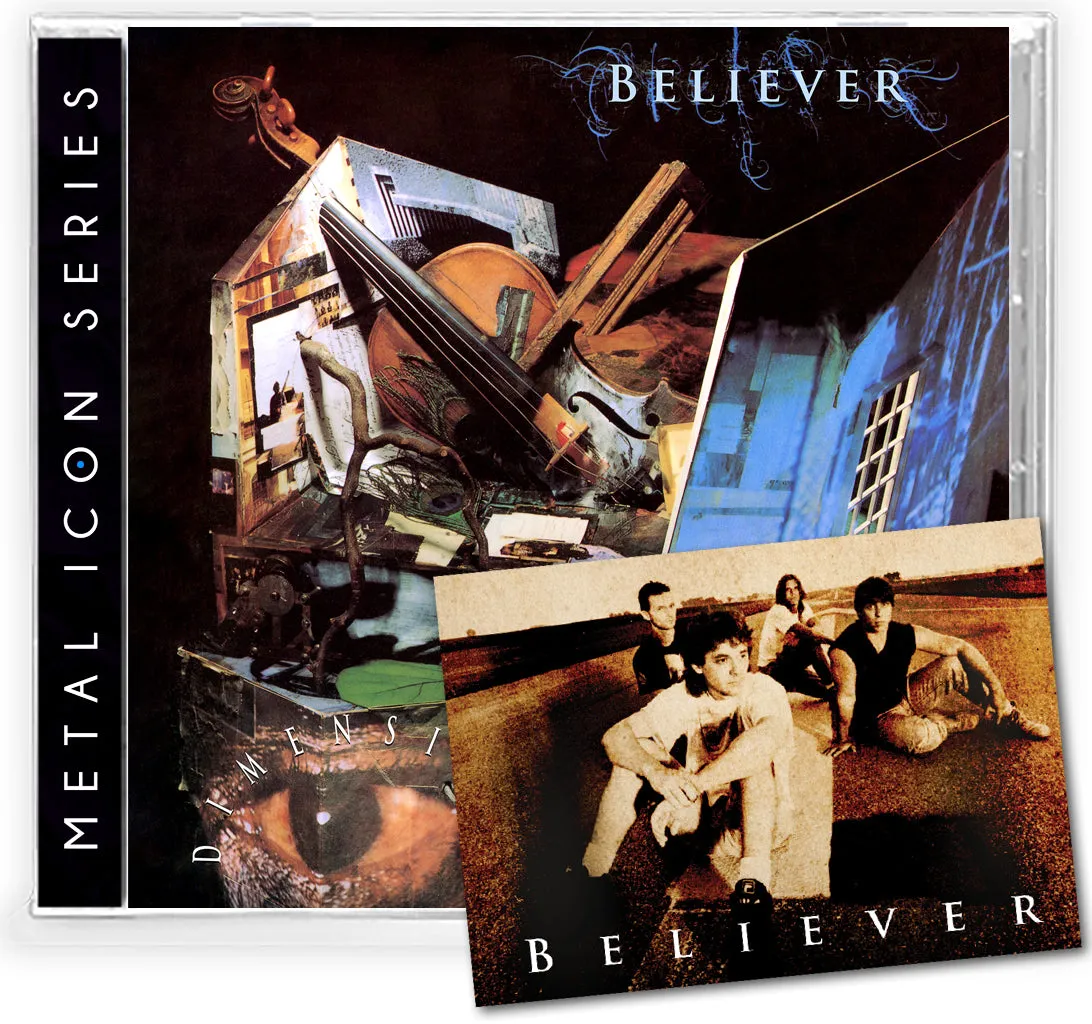 BELIEVER - DIMENSIONS (*NEW-SILVER CD   CARD, 2023, Bombworks) Remastered/1993 Thrash Metal