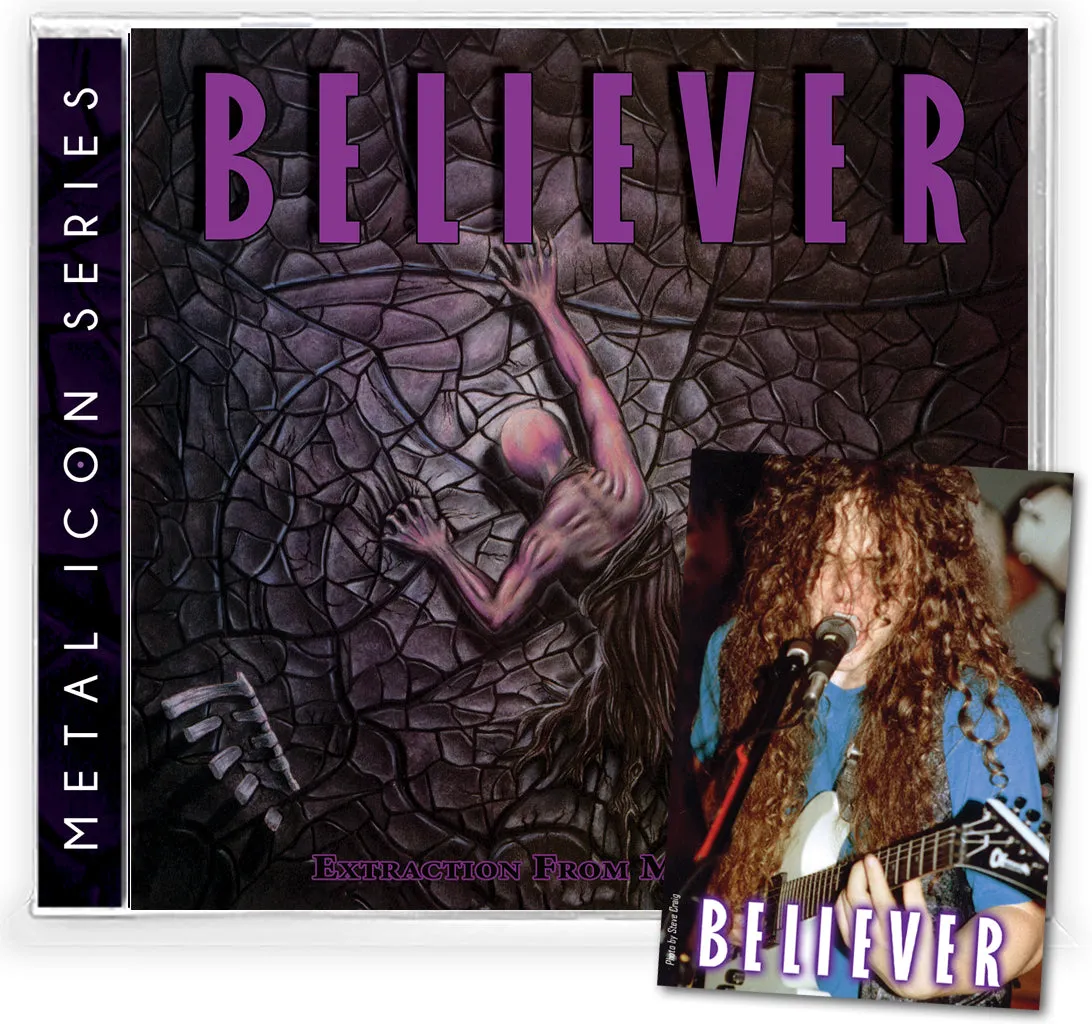 BELIEVER - EXTRACTION FROM MORTALITY (*NEW-SILVER CD   CARD, 2023, Bombworks) Remastered/1989 Thrash Metal