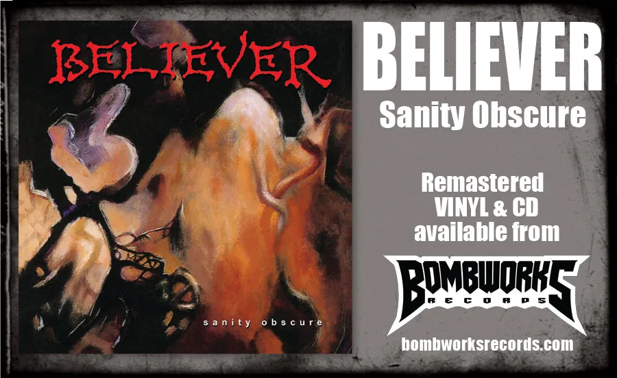 BELIEVER - SANITY OBSCURE (*NEW-DELUXE GOLD CD   CARD, 2023, Bombworks) **Only 500 - Remastered/1990 Thrash Metal