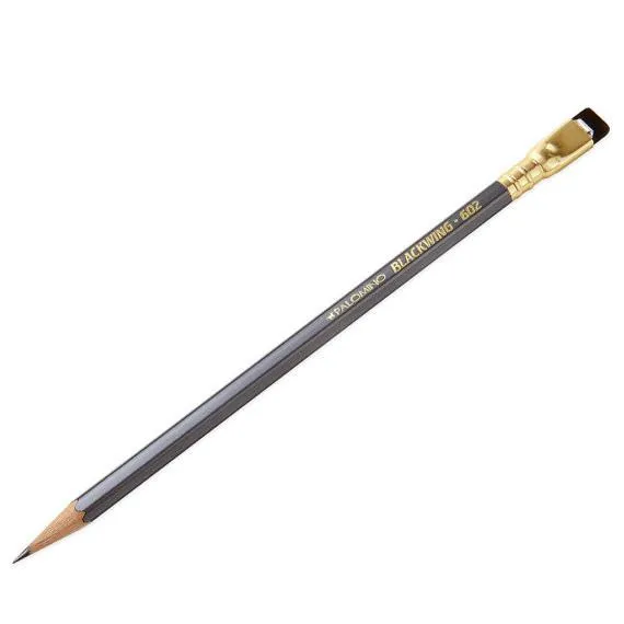 Blackwing 602 - SINGLE |  Firm Black Graphite with Eraser (~B Hardness)