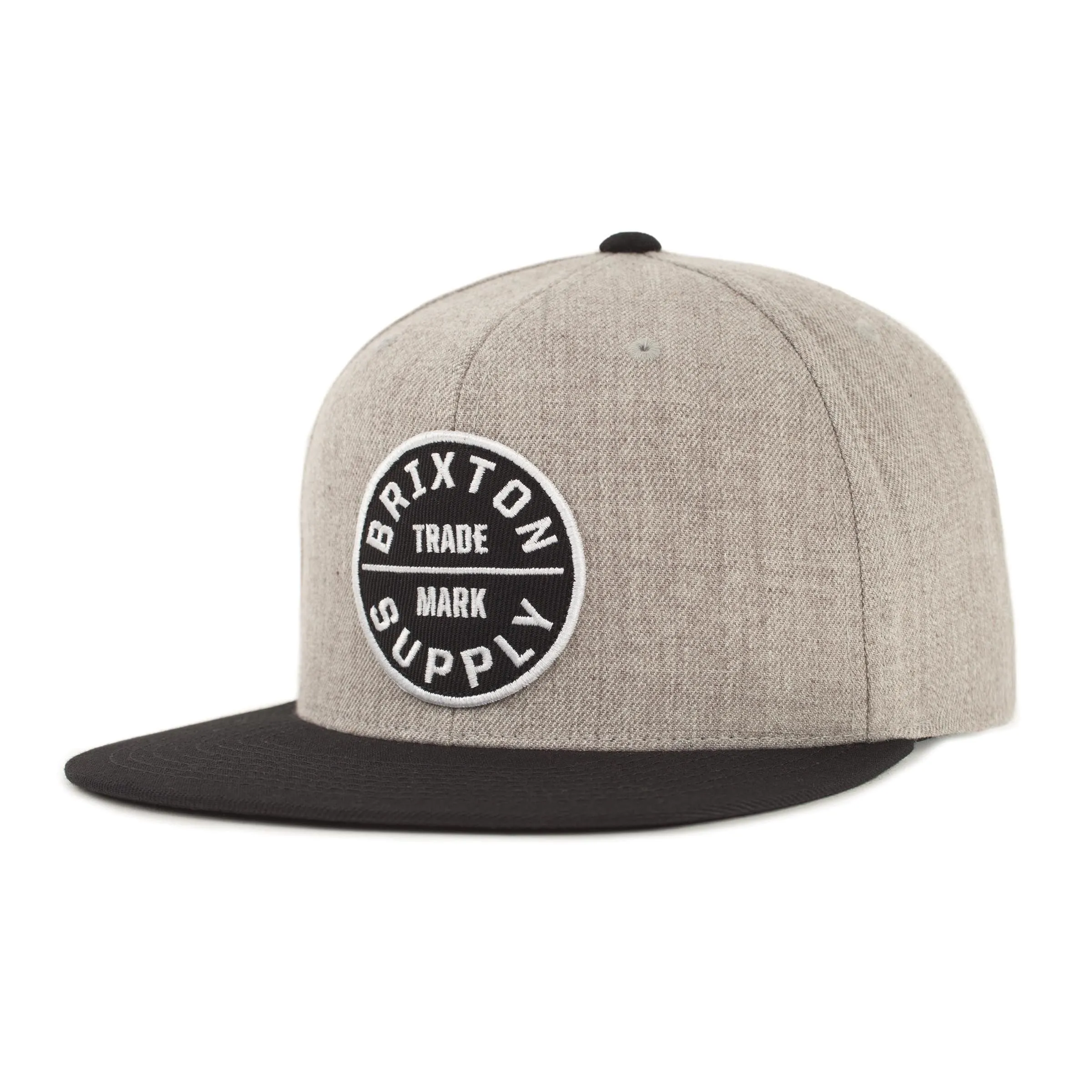 Brixton Oath III Snapback - Light Heather Grey/Black Peak