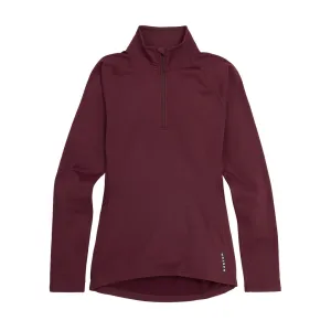 Burton Womens Heavyweight X 1/4 Zip Top - Almandine