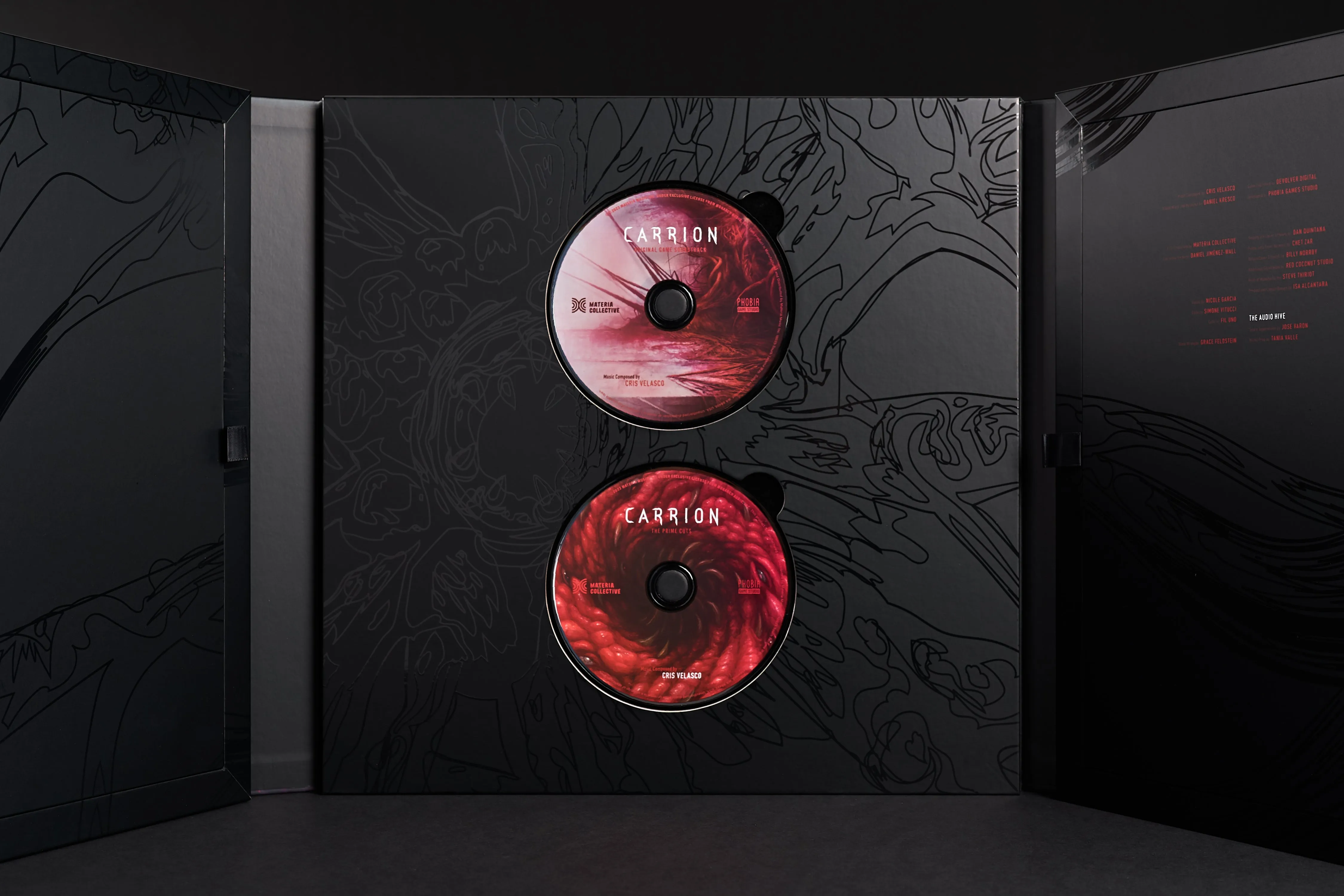 Carrion (Original Game Soundtrack) - Cris Velasco (Limited-Edition 2xLP Blood-filled Vinyl Record Boxset)