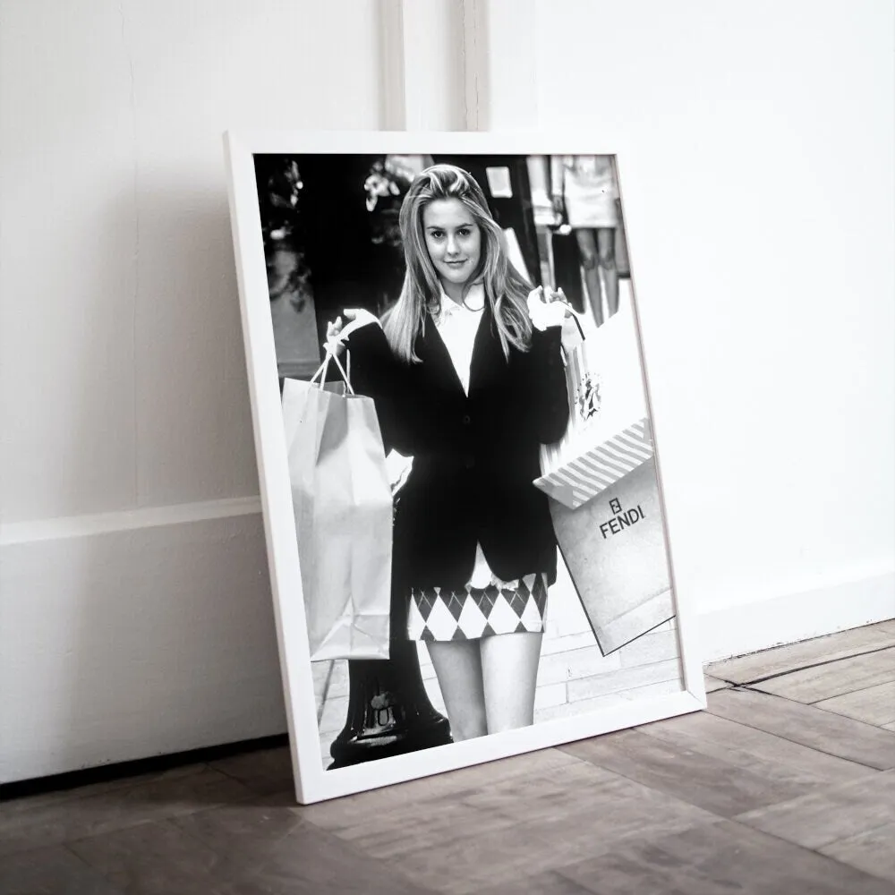 Cher Horowitz Clueless Poster INSTANT DOWNLOAD Art Print, Pop Culture Art Print, Black & White Prints, Movie/Show Poster Wall Art, Pop Art, Glam Décor