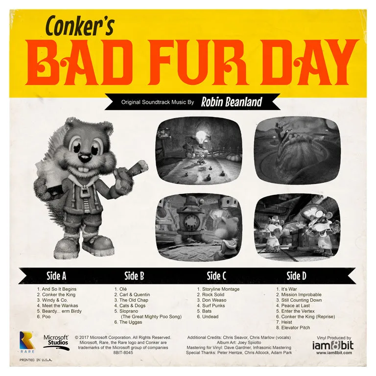 Conker’s Bad Fur Day Vinyl Soundtrack 2xLP