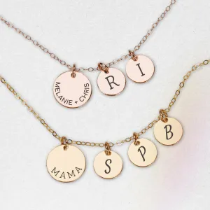 Custom Family Disc Necklace