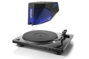 Denon DP-450USB Turntable with Ortofon 2M Blue Phono Cartridge Bundle