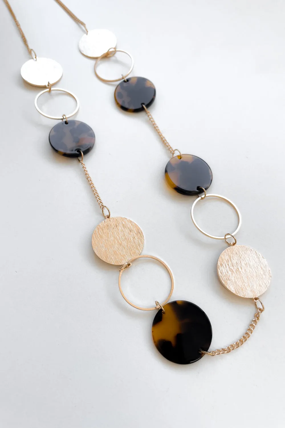 Giselle Necklace & Earring Set - Gold/Tortoiseshell