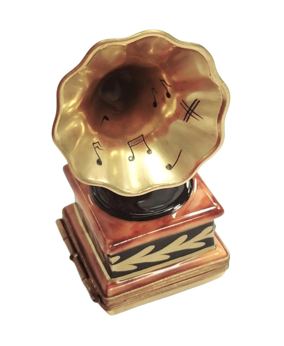 Gold Victrola record player