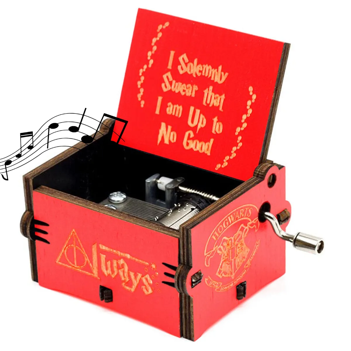 Harry Potter Wooden Handcrafted Music Box (Red) 🧙‍♂️🎵