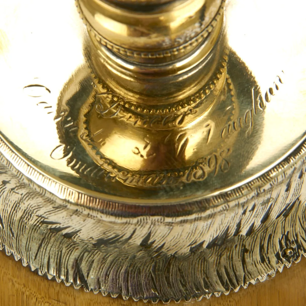 Original British 1898 Battle of Omdurman 21st Lancers Named Horse Hoof Silver Candlestick