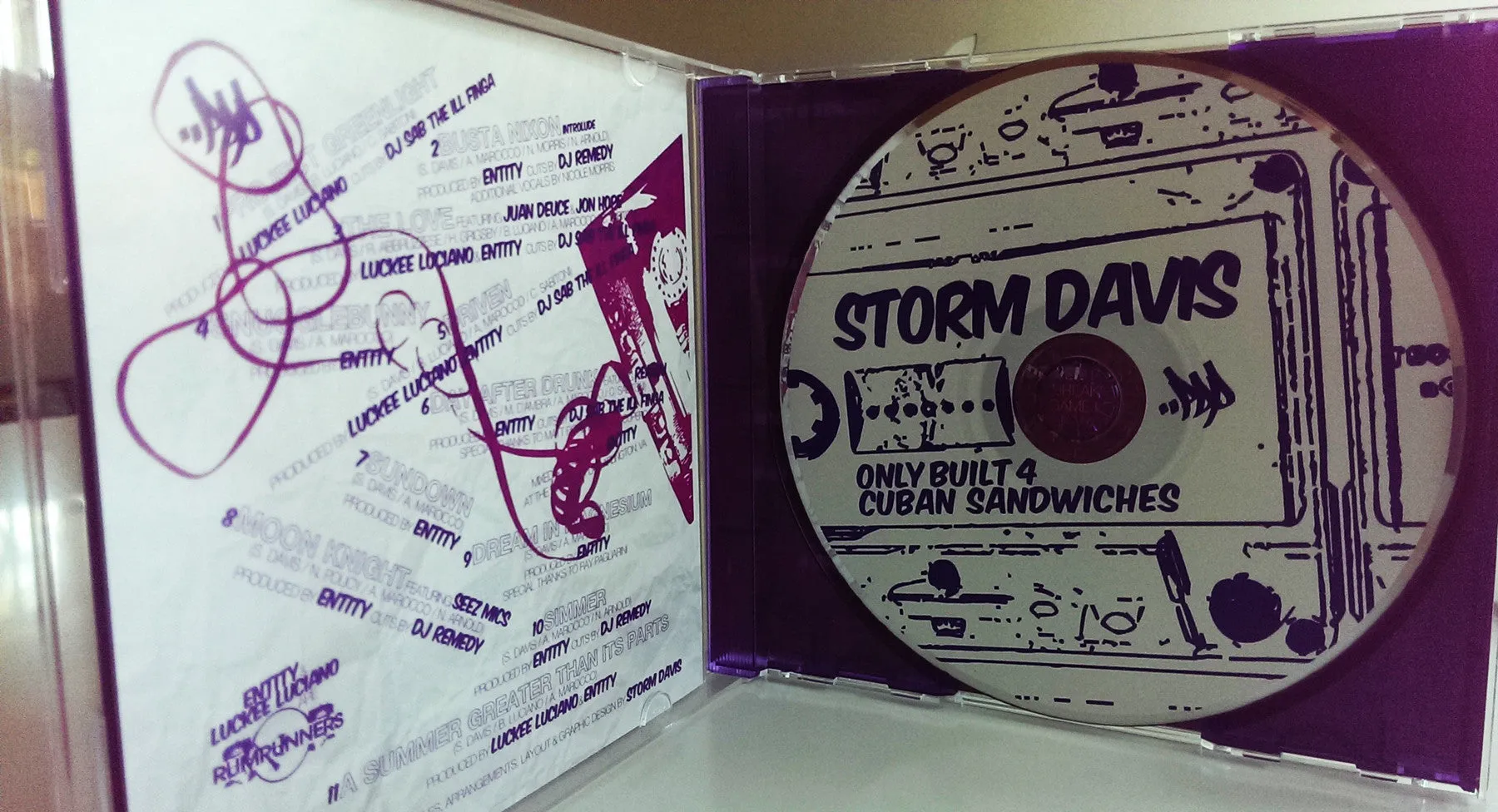 Storm Davis - "Only Built 4 Cuban Sandwiches" SIGNED CD   EXTRAS