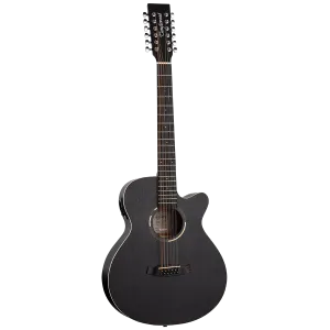 Tanglewood TWBBSFCE12 Blackbird SuperFolk 12-String C/E Smokestack Satin