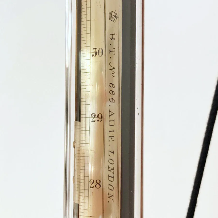 Victorian Kew Pattern Marine Barometer by Adie with Met Office Inscription