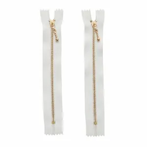 Zipper, White 6-inch (pack of 2)